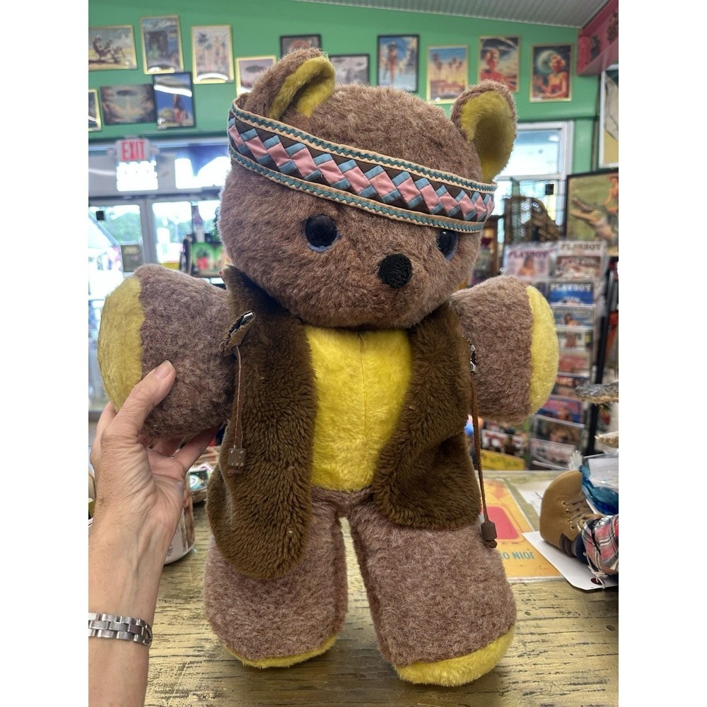 Vintage 24" Western Native American Teddy Bear Plush
